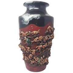 Antique Large Somida Monkey Vase