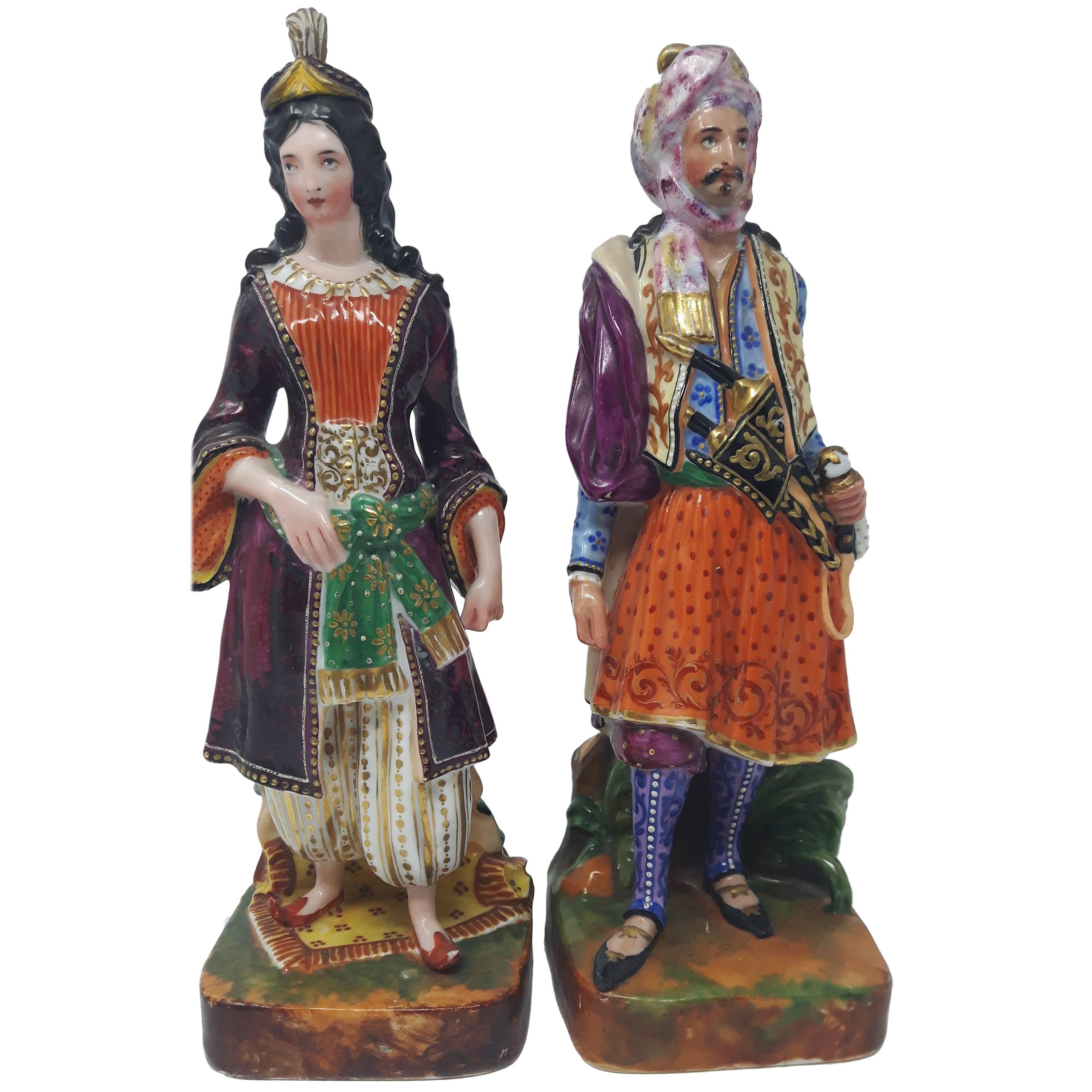 Pair of 19th Century Porcelain Ottaman Figures