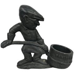 1930s Stylized Whimsical Bronze Man Sculpture Advertising  Pangborn Group