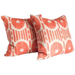 Thibaut Mesa Ikat Linen Pillows, Pair