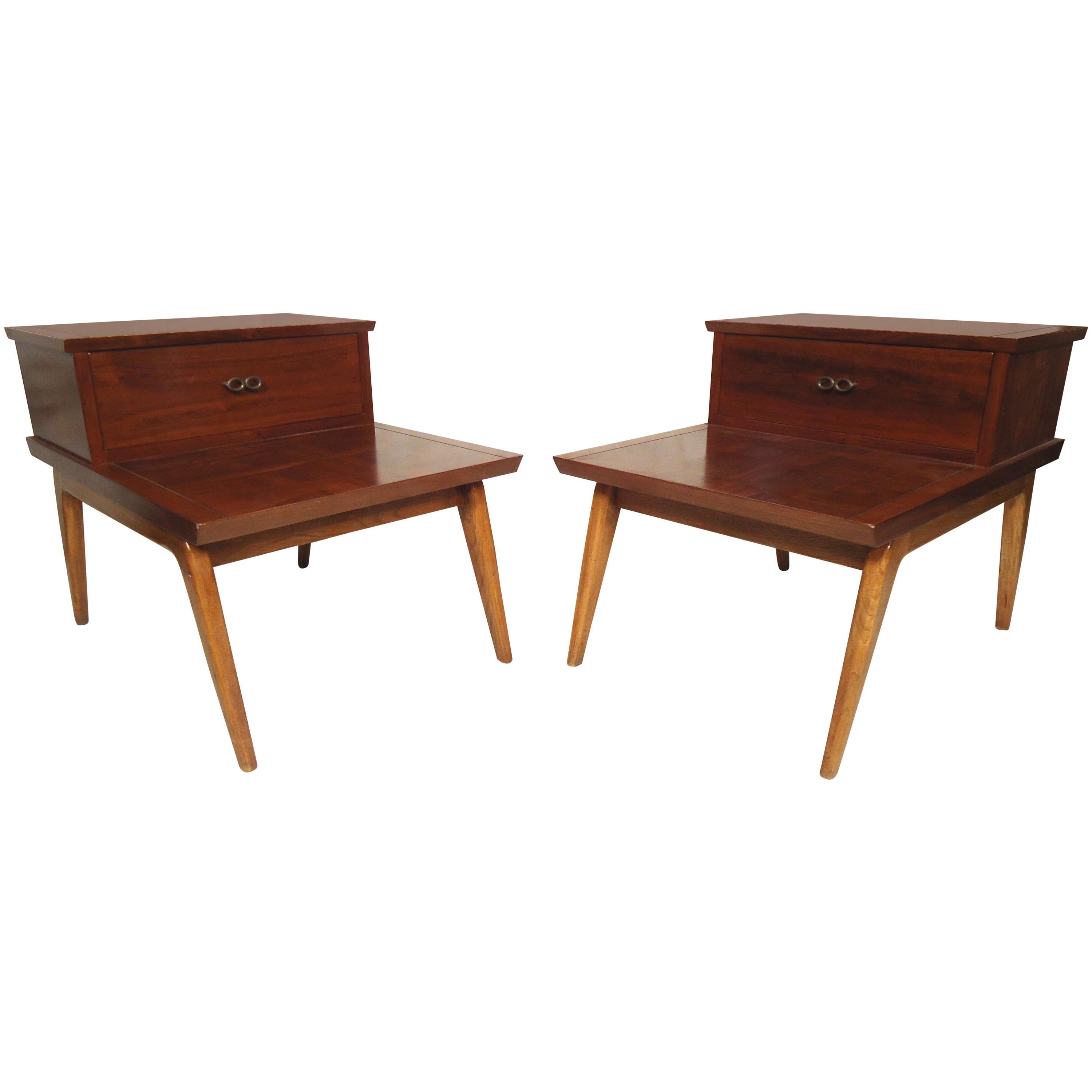 Vintage Modern Lane Side Tables For Sale