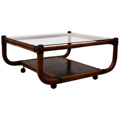 Used Italian 1960 Bamboo Coffee Table