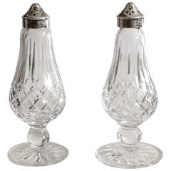 Used Lismore Waterford Crystal Salt and Pepper Shaker Set