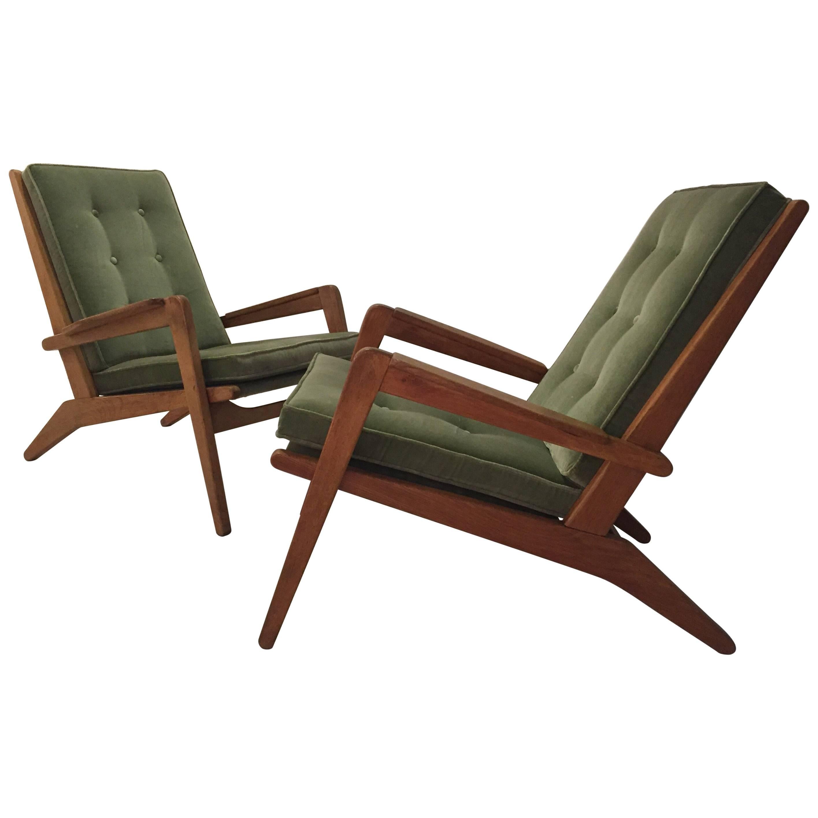 Pair of 1950s Armchairs by Pierre Guariche