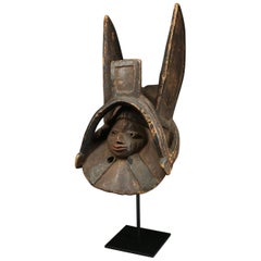 Yoruba Tribal Gelede Mask with Ears, Nigeria, Early to Mid-20th Century