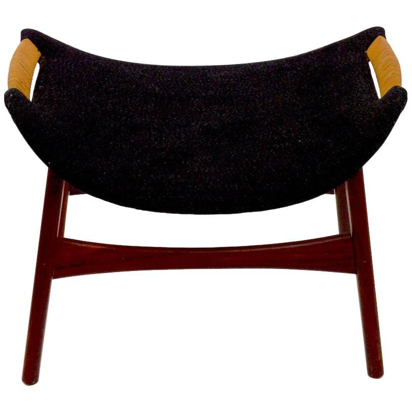 Danish Modern Footrest Ottoman Stool Attributed to P.I. Langlos Fabrikker