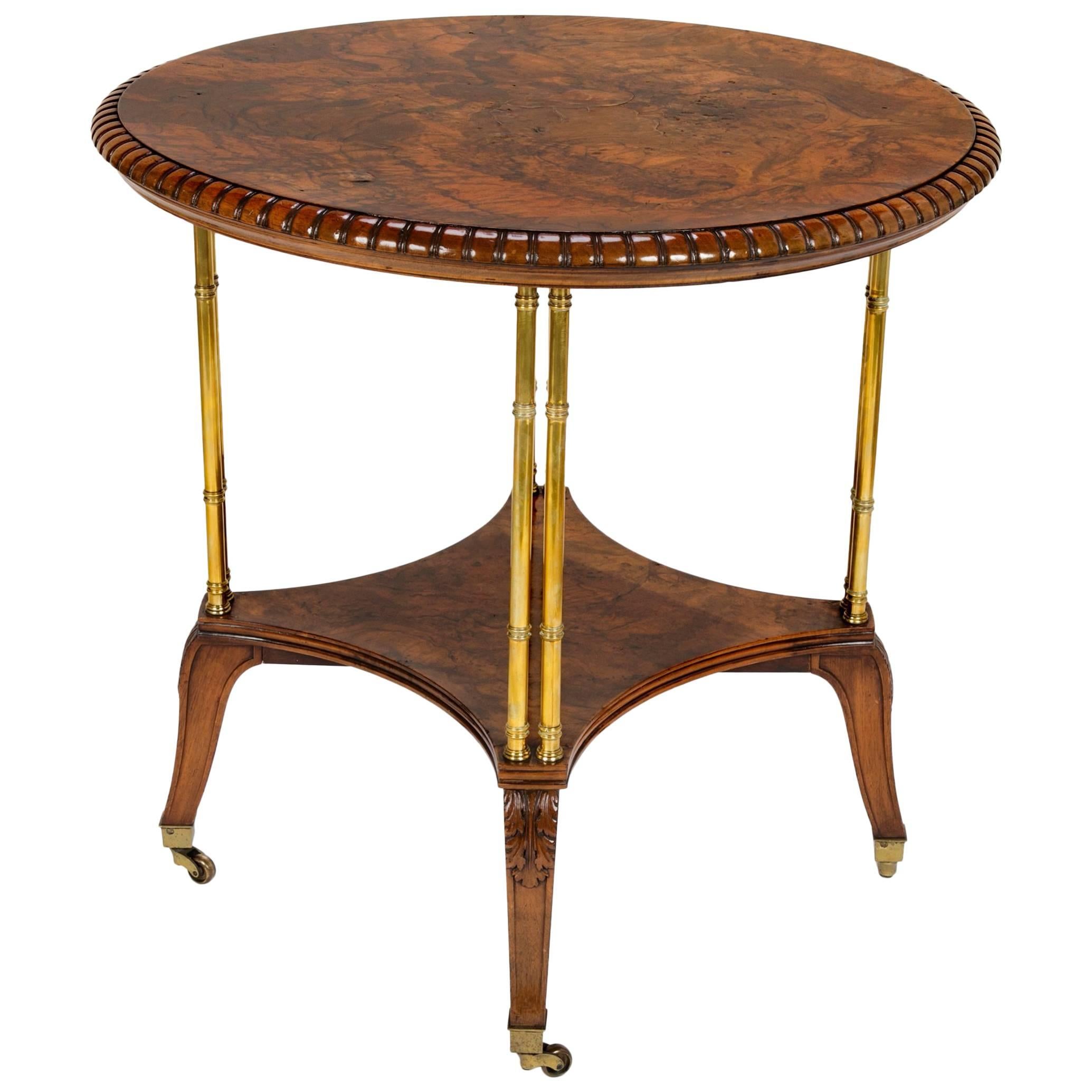 Victorian Burl Walnut Table by Holland & Sons