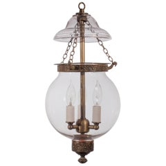 19th Century English Glass Globe Hall Lantern