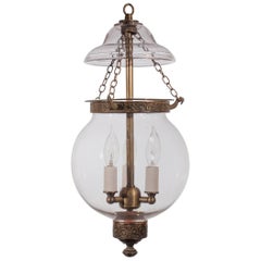 19th Century English Glass Globe Hall Lantern 