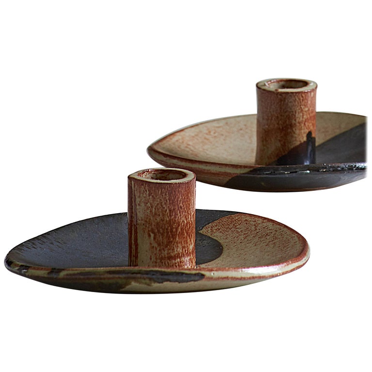 Ceramic Candle Holder by Dumais Made at 1stdibs