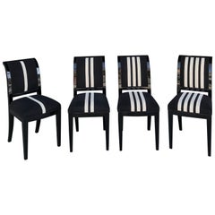 Set of Four J Robert Scott Essex Opera Side Chairs from Sinatra Estate