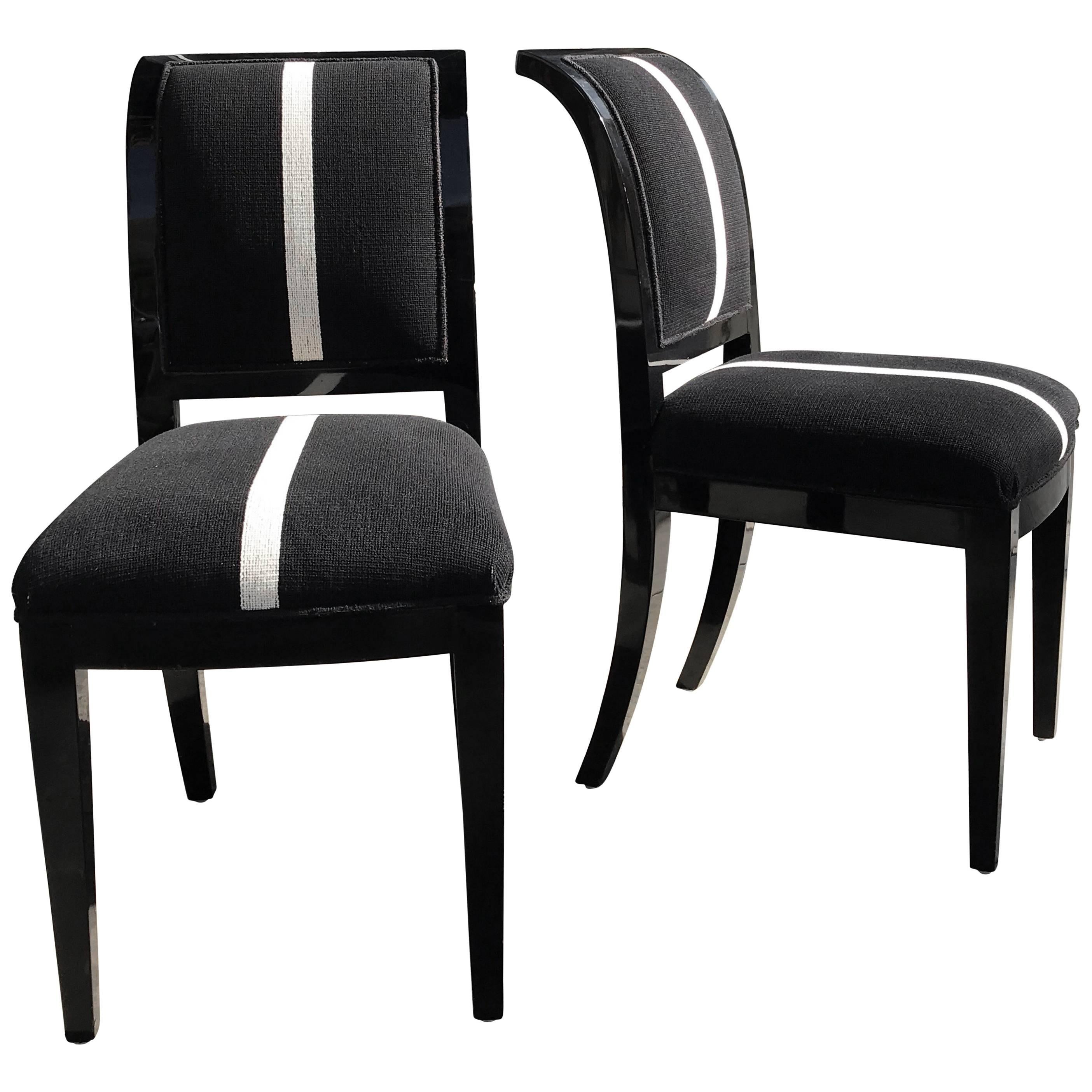 Pair of Vintage J Robert Scott Opera Chairs with SSL "Number One" Fabric