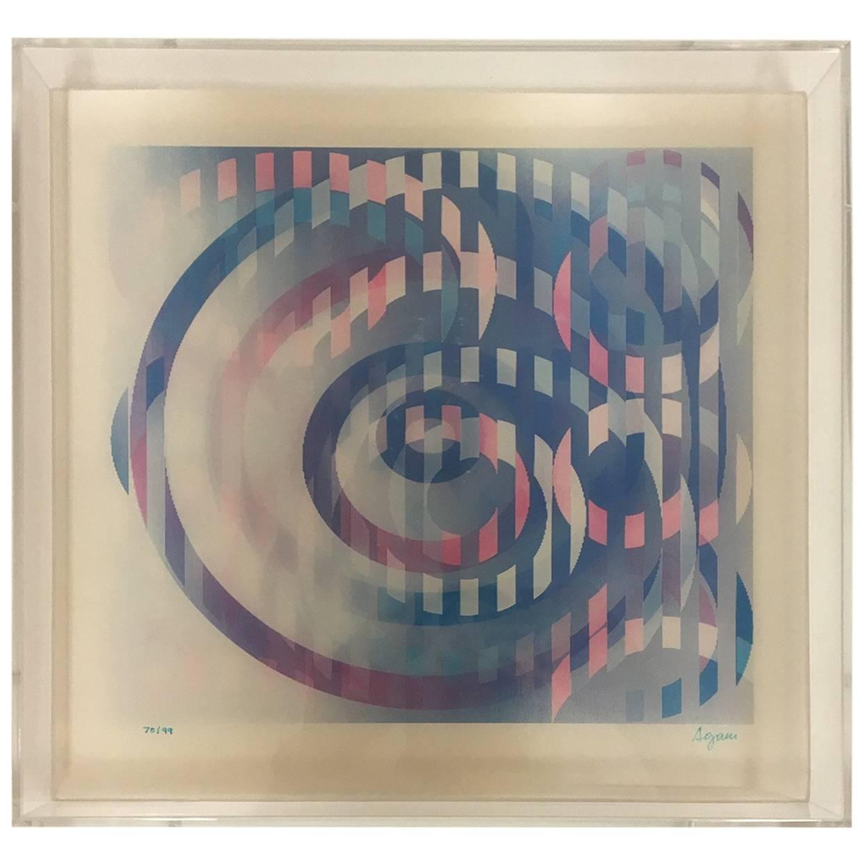 Signed and Numbered Lenticular Lightograph by Yaacov Agam