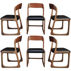 Set of Six Chairs by Baumann, circa 1960