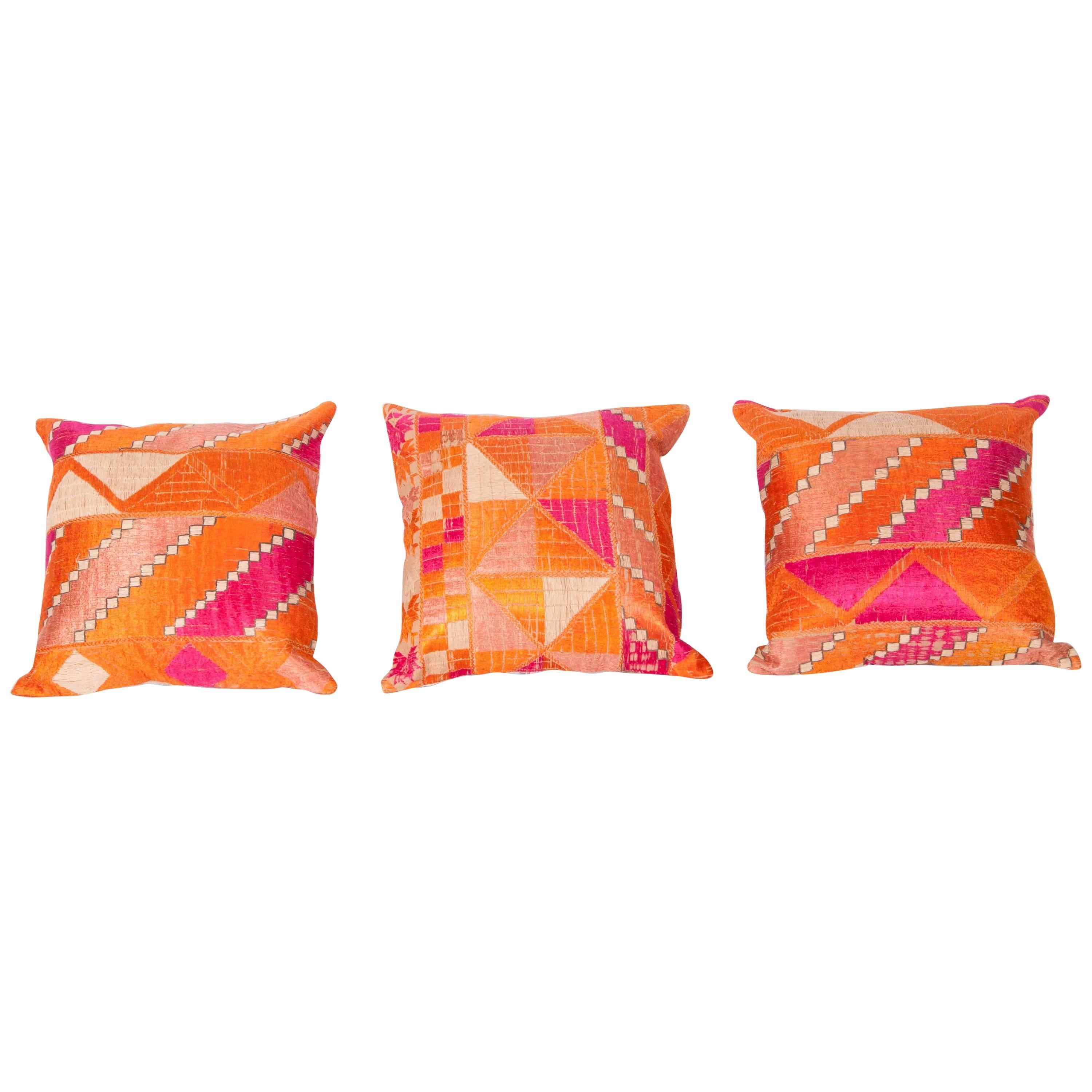 Old Phulkari Pillow Cases from India