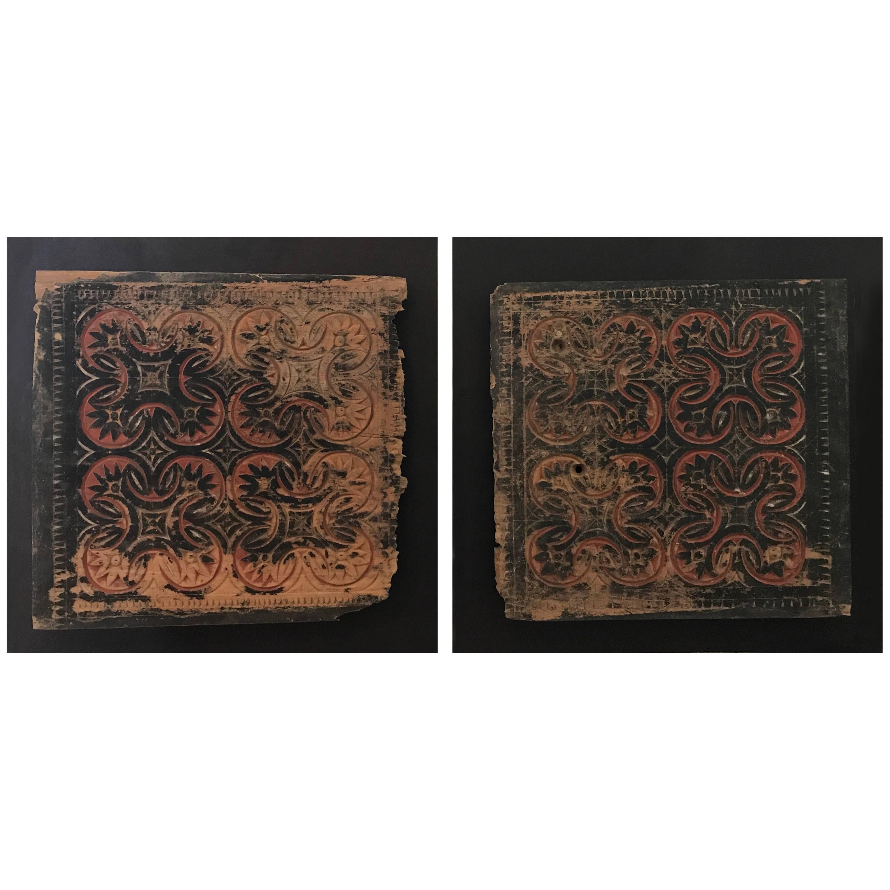 Pair of Sulawesi Colored Panels For Sale