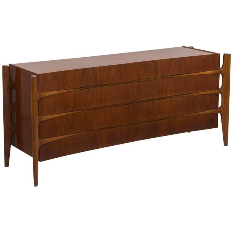 Rare William Hinn Designed Eight-Drawer Cabinet, circa 1950