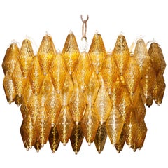 1950s, Polidri Chandelier by Carlo Scarpa for Venini Italy
