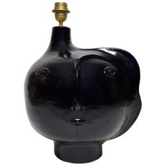 Dalo Ceramic Table Lamp Base Glazed in Black