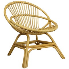 Armchair in Natural Rattan Cane