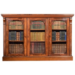 Victorian Figured Mahogany Dwarf Bookcase