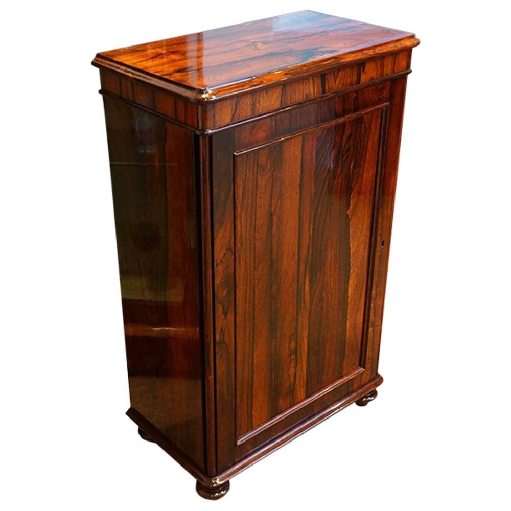 William IV Rosewood Small One-Door Side Cabinet