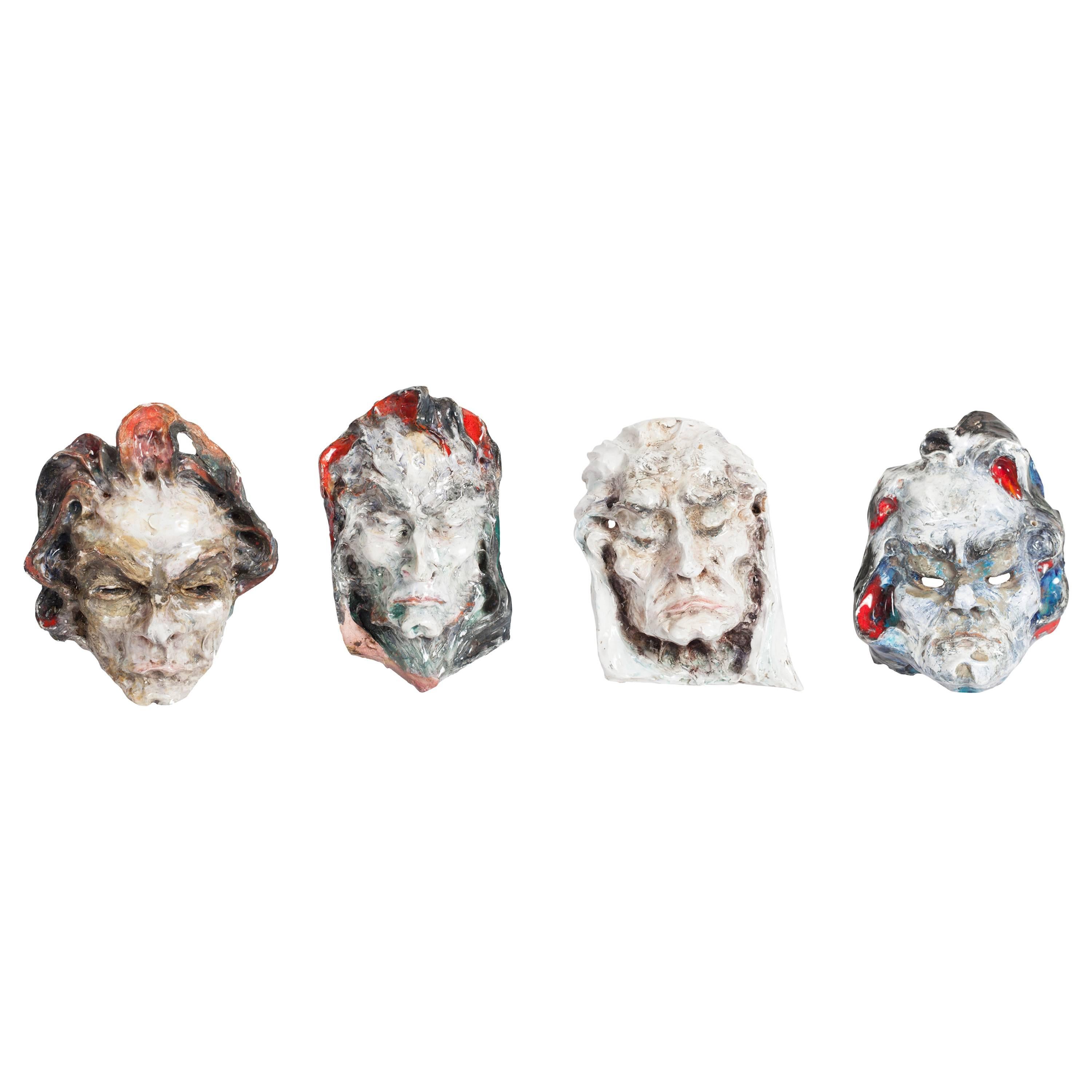 Ceramic Masks by Fontana, Italy