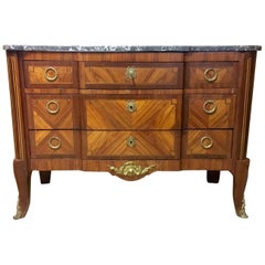 French Transition style Marble Top Commode