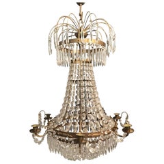 Antique Swedish Gustavian style Chandelier 