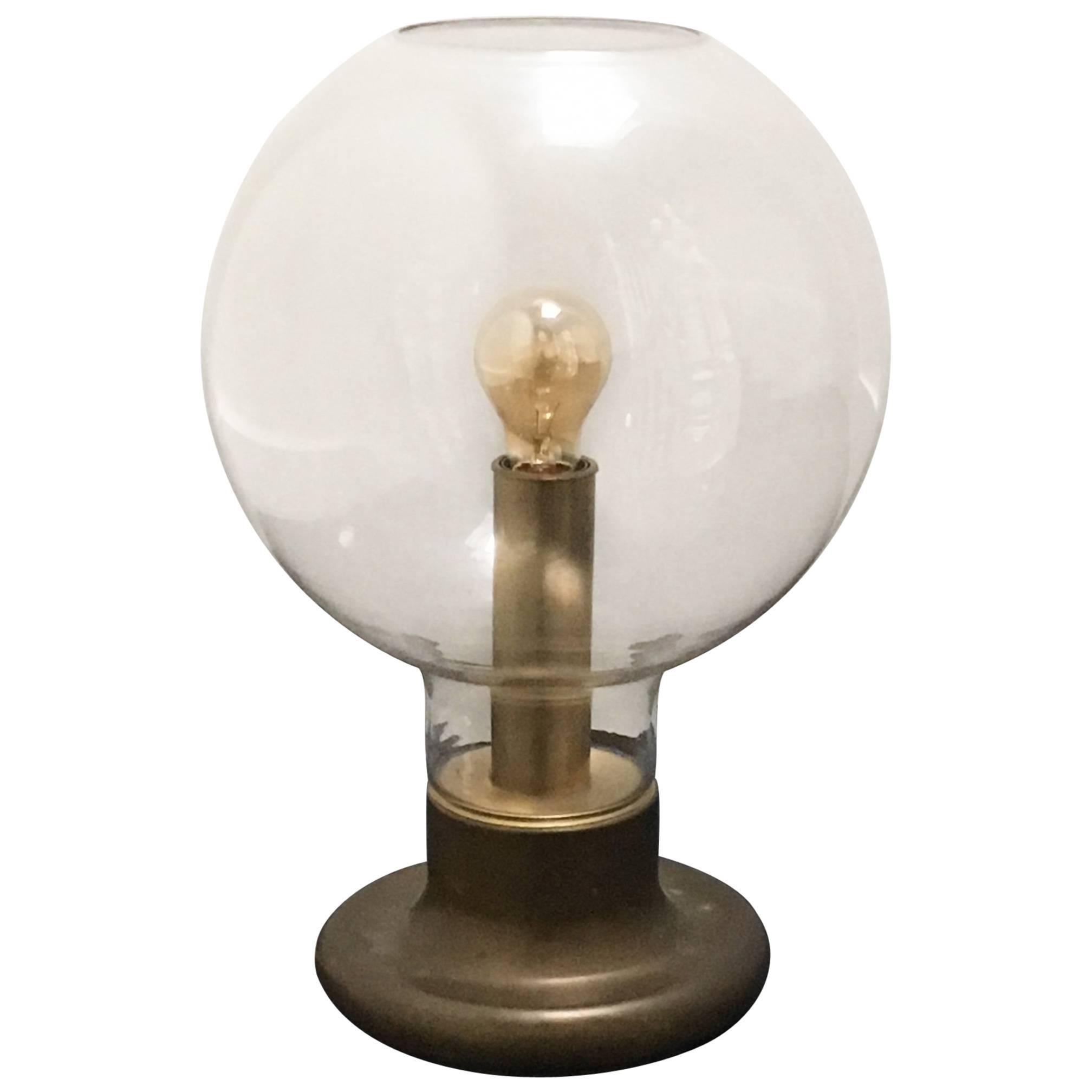 Mid-20th Century Glass Table Lamp