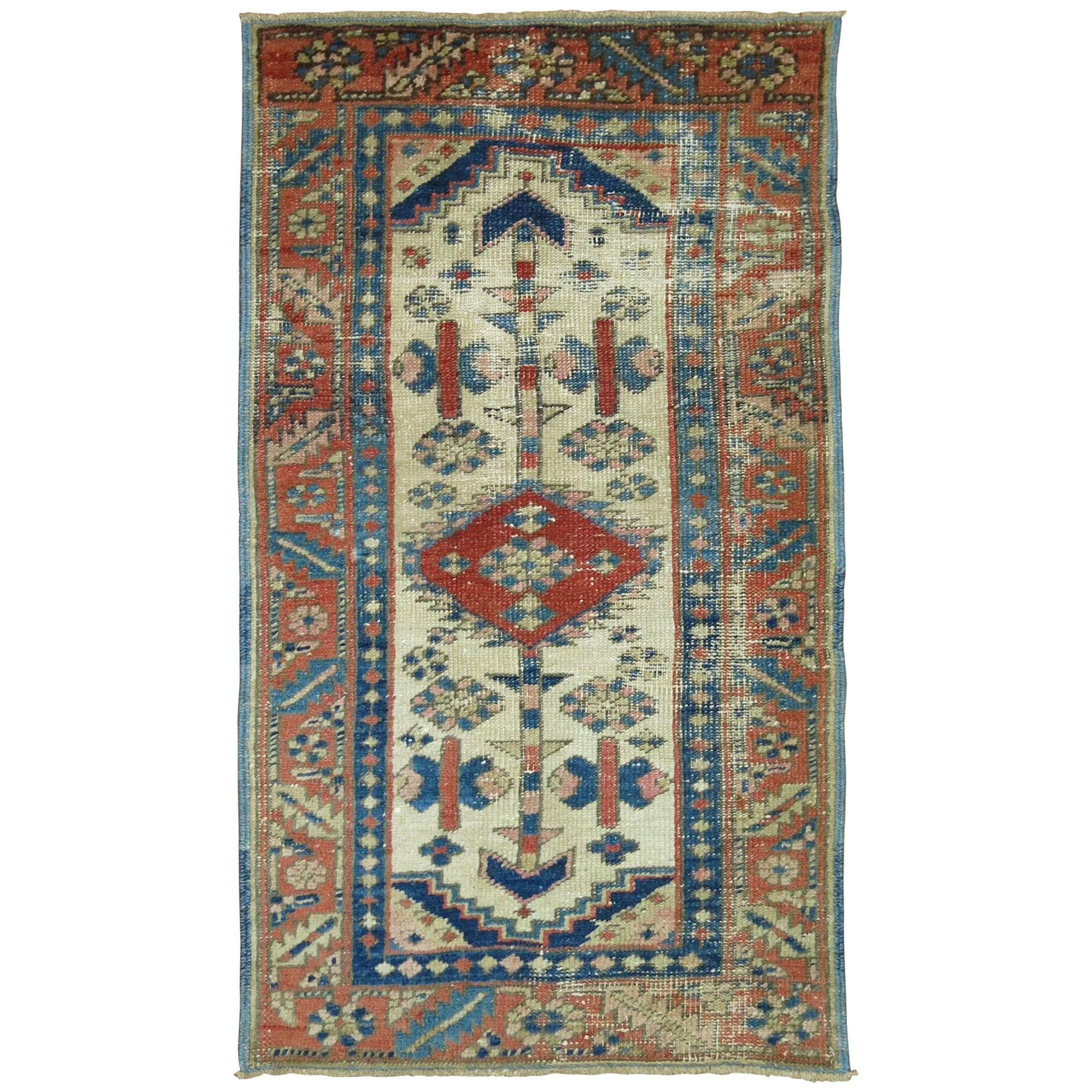 Persian Heriz Throw Rug