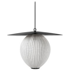 Large Mathieu Matégot 'Satellite' Pendant in Black and Cream Metal for GUBI