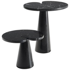 Angelo Mangiarotti Eros Black Marble Cocktail Tables