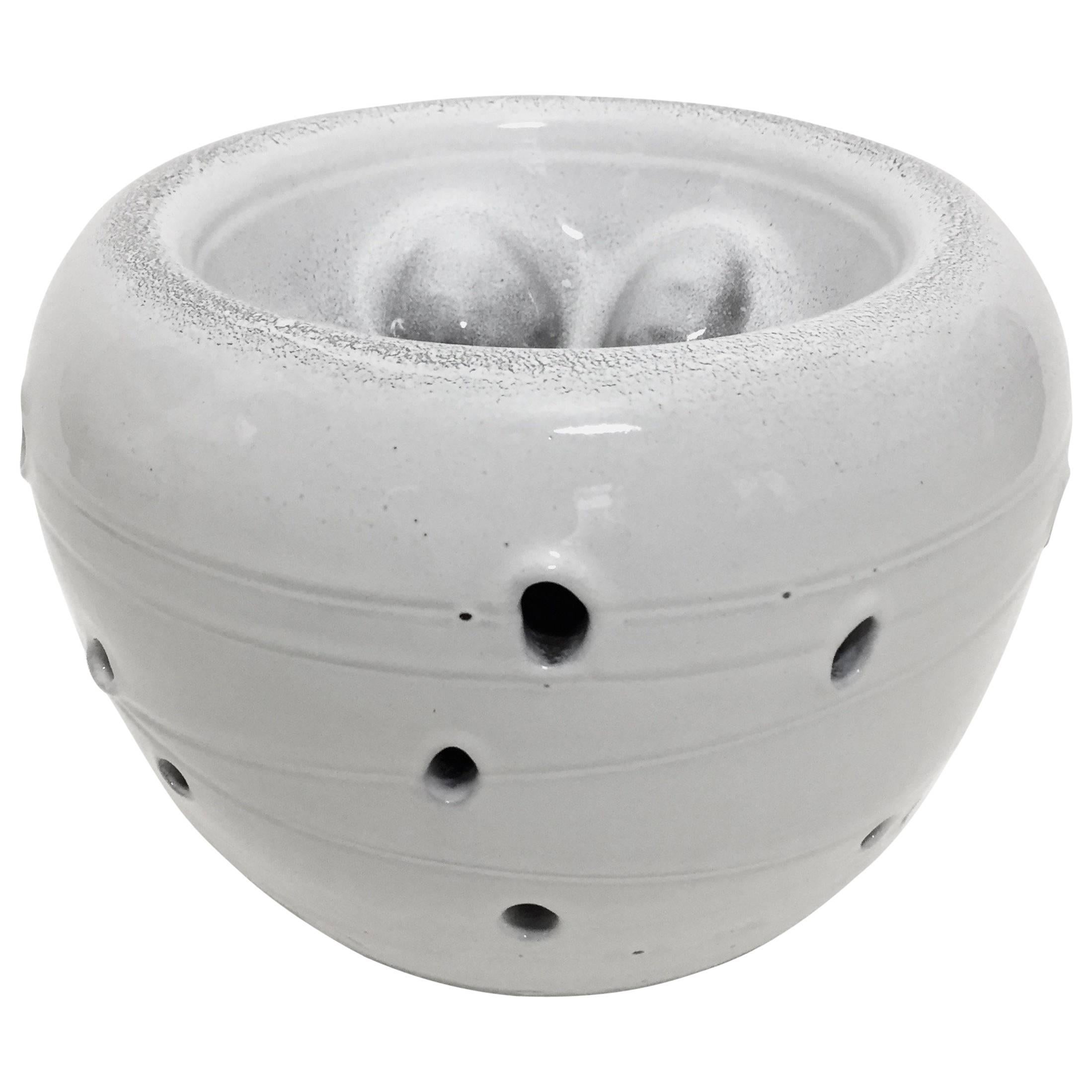 Ceramic Sculpture Forming a Large Decorative Bowl For Sale