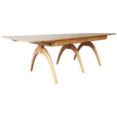 Heywood Wakefield Mid-Century Modern Extension Wishbone Dining Table