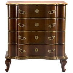 19th Century Danish Chest of Drawers with Gilt Detailing