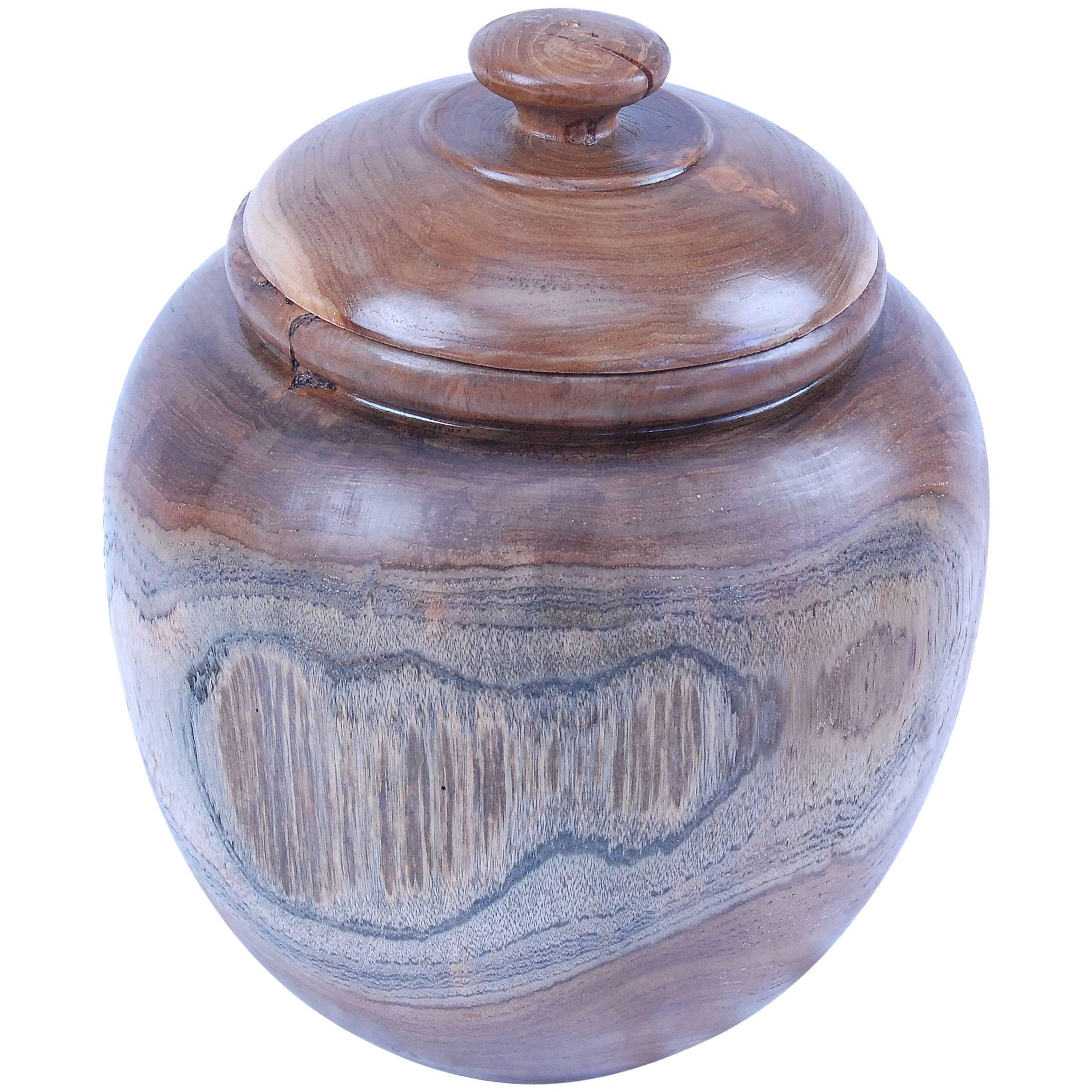 Teak Root Jar with Lid