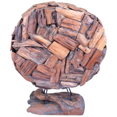 Teak Sculpture, Handmade