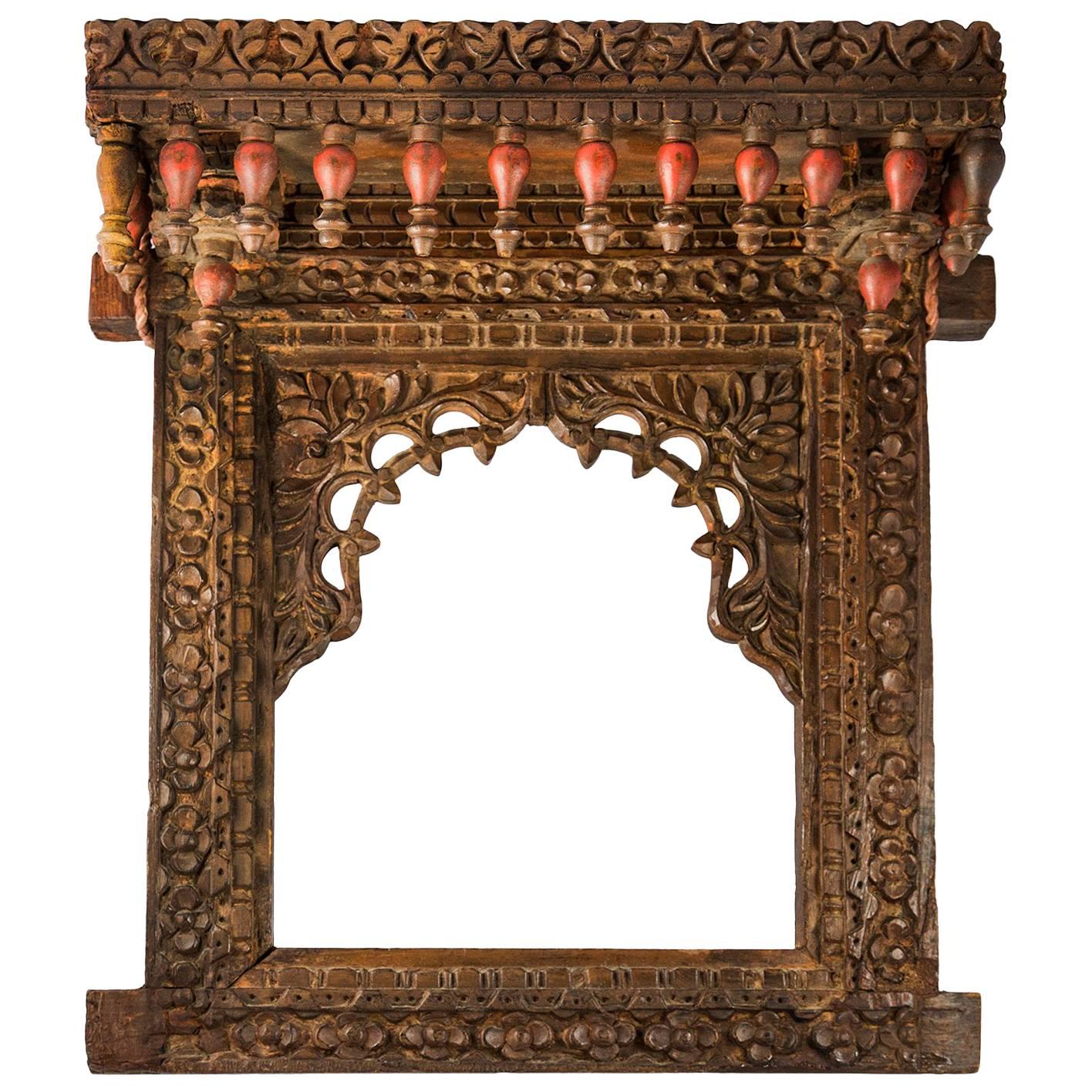 Wooden Niche Carved, India 18th Century