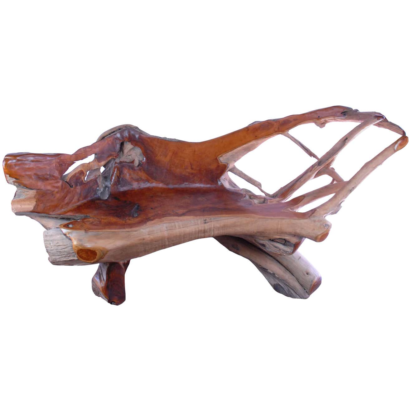 Teak Root Bench at 1stDibs | teak root bench for sale, teak root furniture