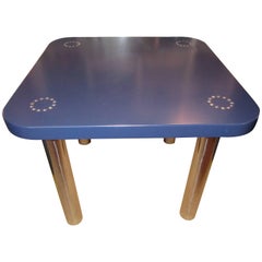 Vintage Modern Chrome Base Game Table