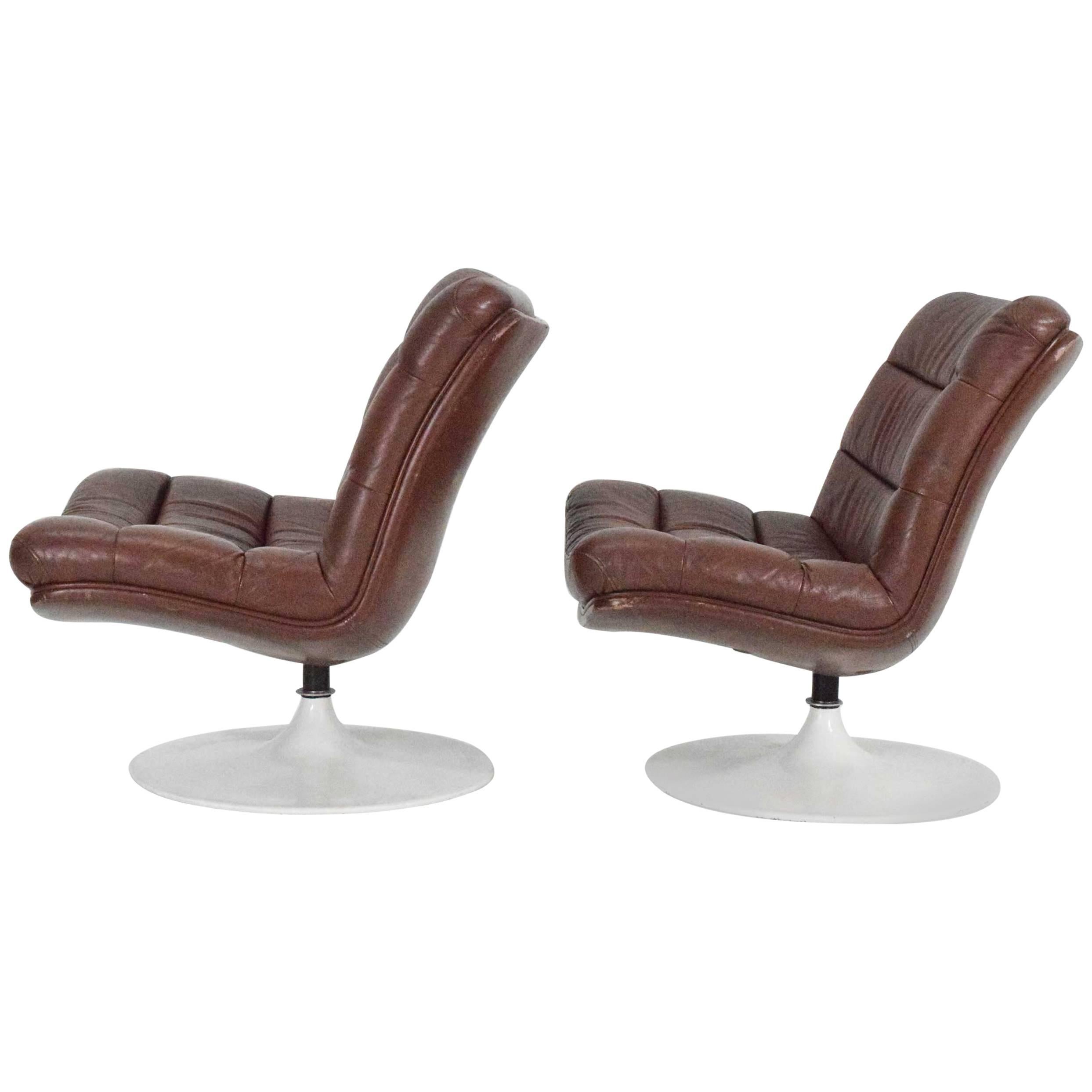 Pair of Geoffrey Harcourt Lounge Chairs