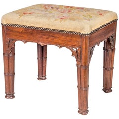 Rosewood Gothic Revival Stool