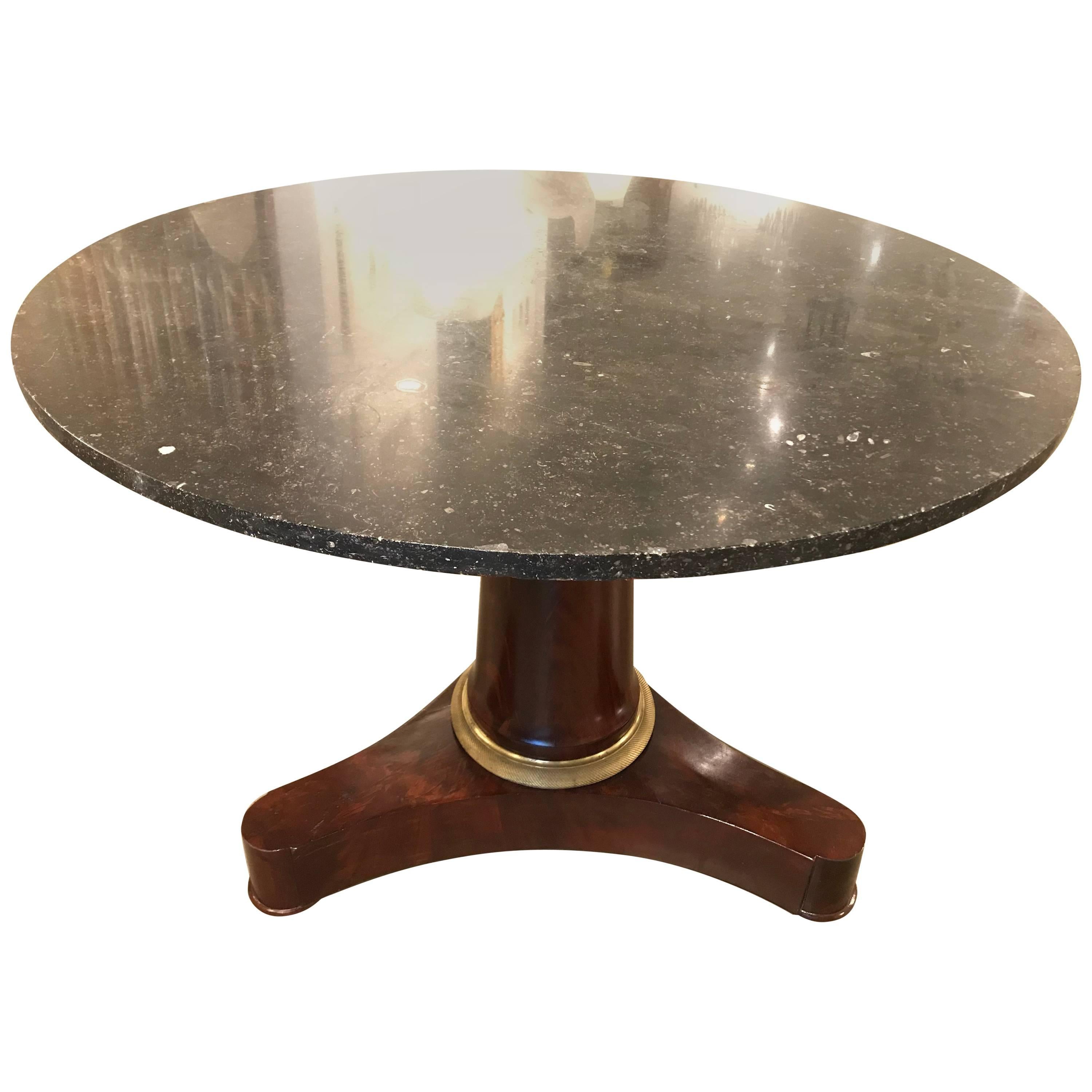 First Quarter of the 19th Century French Empire Pedestal Table For Sale