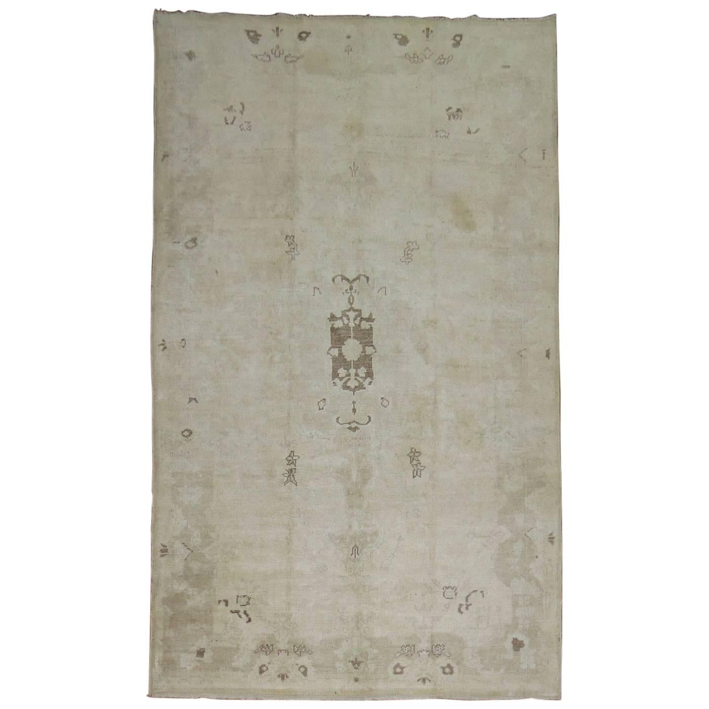 Zabihi Collection Vintage Turkish Oushak Rug For Sale