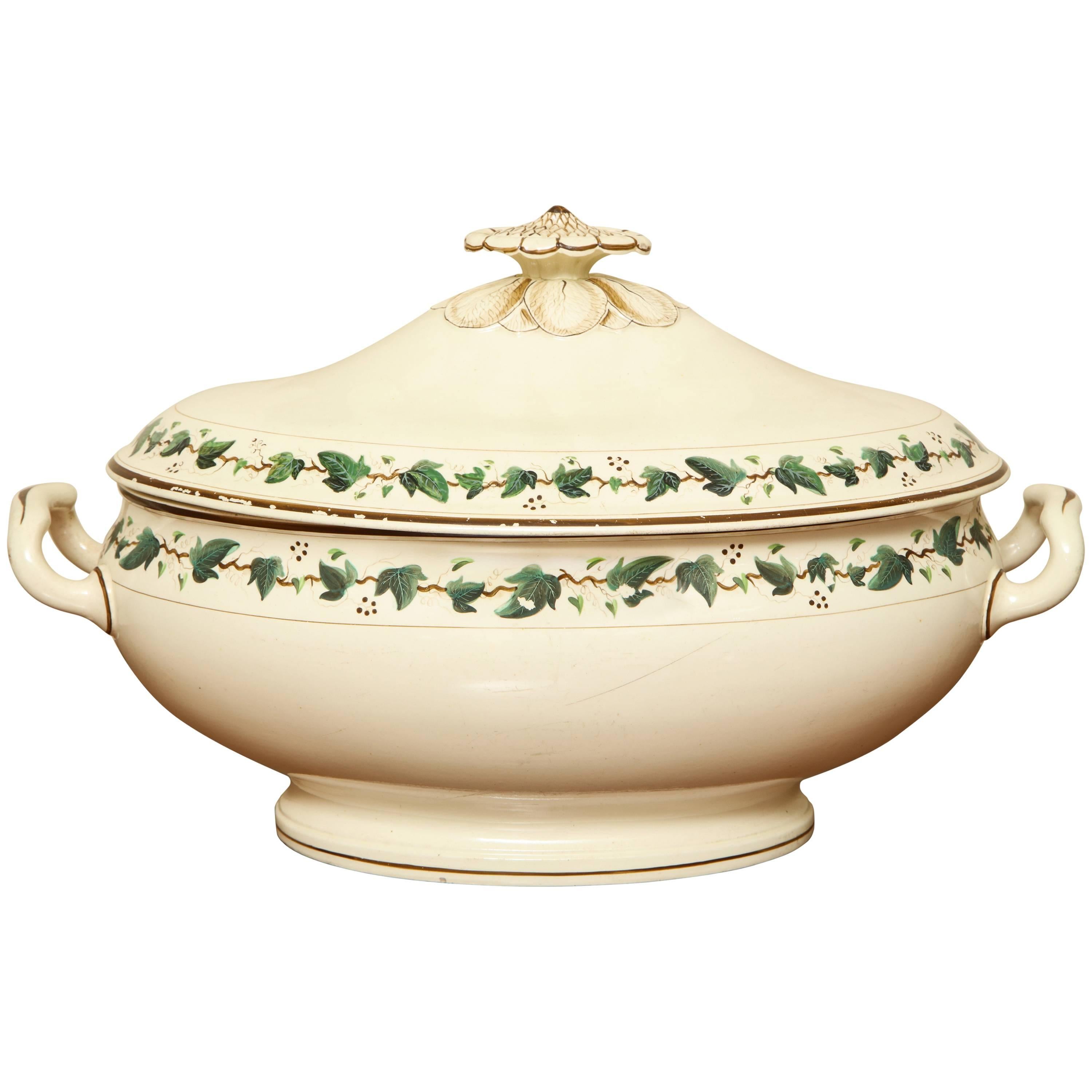 Wedgwood Creamware Covered Tureen with Ivy Decoration