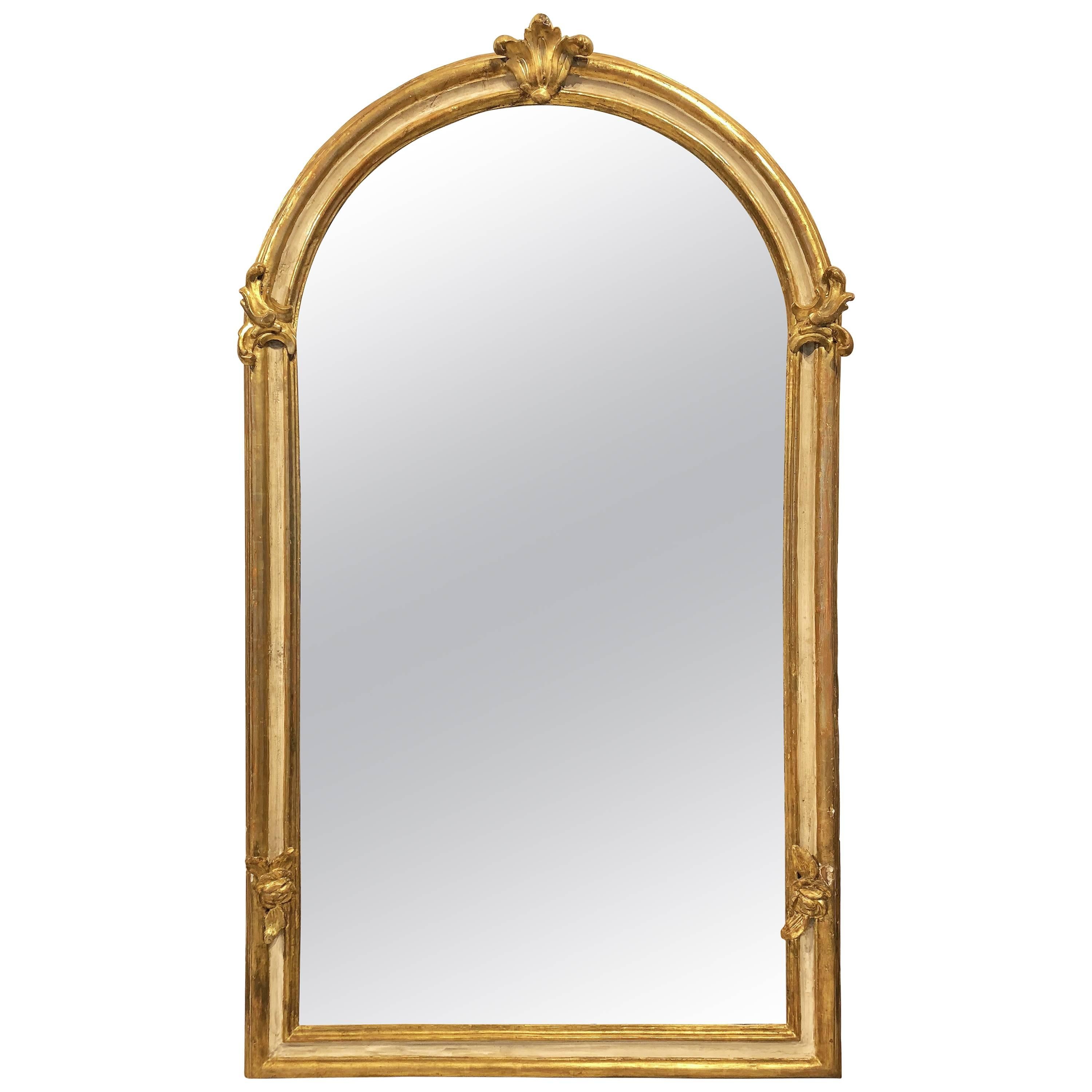 Large Italian Gilt Hall Mirror (H 65 x W 37)