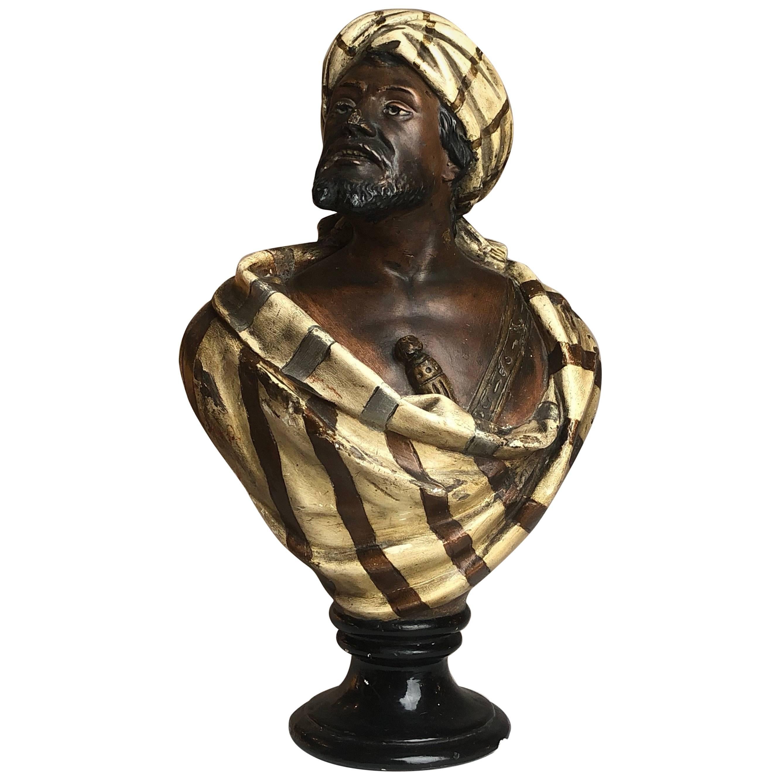 19th Century French Terracotta Bust of an Arab