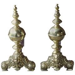 17th Century French Andirons or Firedogs