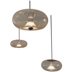 Carlo Nason für Leucos "Medusa" Opaline Murano Glas Pendelleuchte, 1 verfügbar